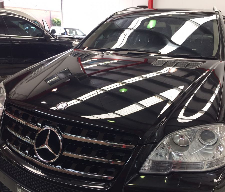 a black mercedes